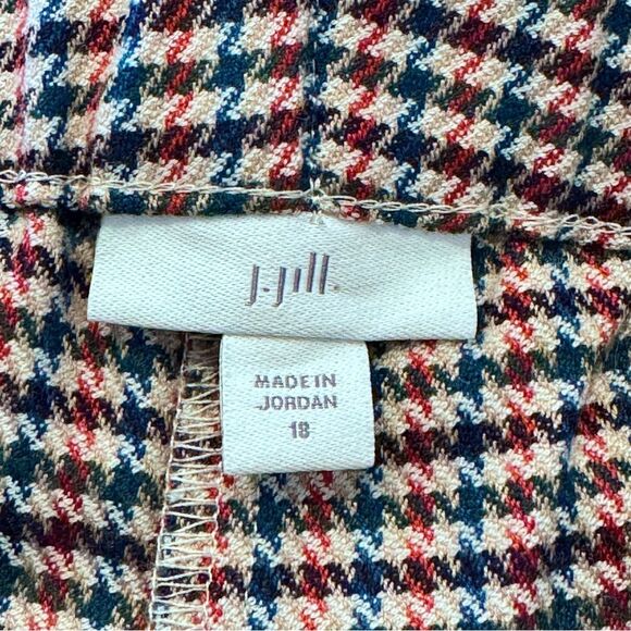 J. Jill Pull-On Houndstooth Ponte Pants - Size 18 - Picture 6 of 8